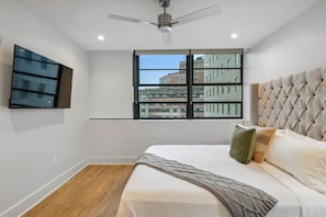 Bedroom with Comfortable King bed + Smart TV