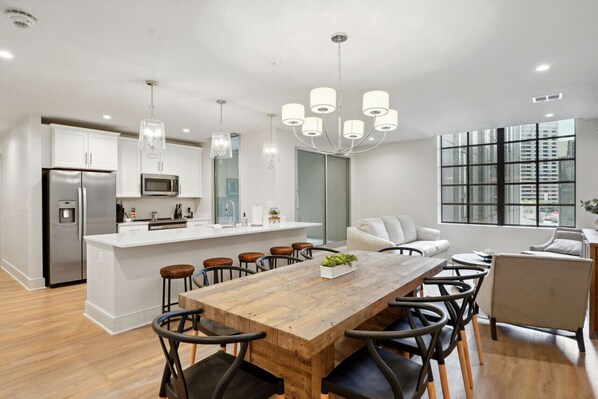 Dining Area for Family Meals + Spacious Kitchen + Living Room