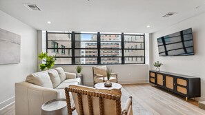 Living Room with City Views!