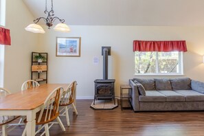 Gas fireplace in living room