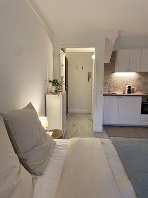 Bed and entrance