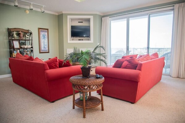 Living room with balcony