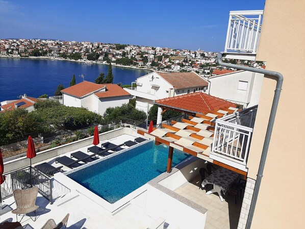 Exterior and pool area