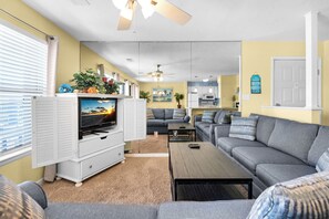 Living room with flat screen TV