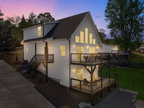 Beautiful and safe home with expansive windows to let in the morning sun with two walk-out decks!