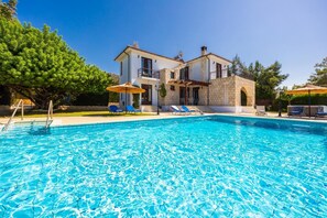 Beautiful villa with private pool, terrace, and garden with sea views