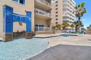 Pool with Splash Pad and Waterfall