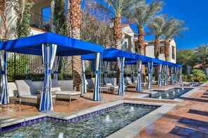 Cabanas by the pool