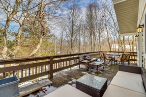 Private Wraparound Deck | Main Entrance & Living Space on 2nd Floor