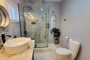 Enjoy a great hot shower after a long day  with great water pressure!