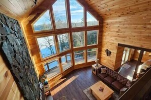 View of great room from loft