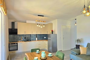 Kitchen and dining area