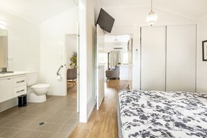 Bedroom and bathroom