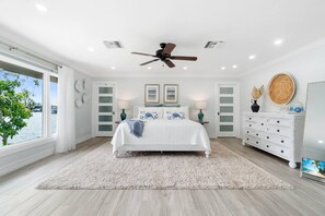 The primary bedroom is a stunning retreat.