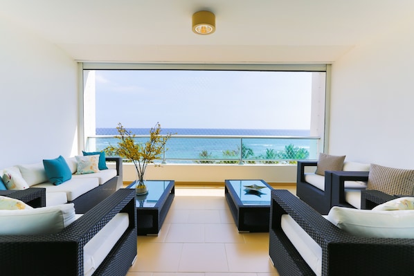 Enjoy beach and pool views from your private 4th-floor balcony!