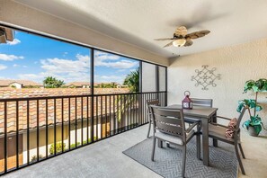 Front Lanai overlooking the 1 Car Garage
