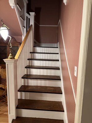 Beautiful stairs, (all beds up, but there is office on main floor.