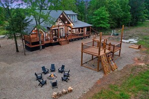 The back of the property.