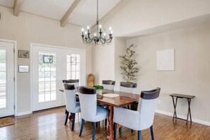 Dining room by kitchen and back door