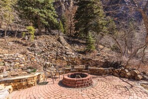 Outdoor space and firepit