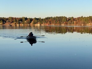 Use our row boat to enjoy the tranquility of the lake 