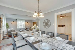 Dining Area | Dishware & Flatware | Wine Glasses | 1st Floor