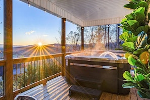 Enjoy the hot tub while overlooking the best views you'll ever see!