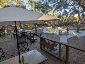 deck and pool view