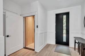 Don't forget to use the elevator for taking up your groceries and luggage!