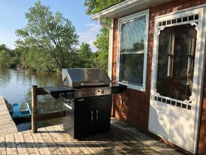 Full deck with 2 patio doors-living room and master bedroom. 