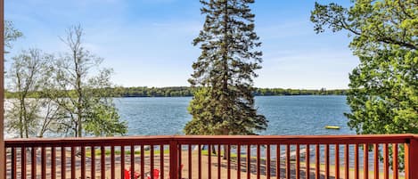 Balcony facing beautiful Long Lake!