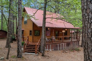 The perfect rustic charm for your wooded getaway.