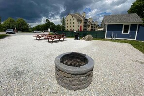 A public fireplace for your enjoyment.