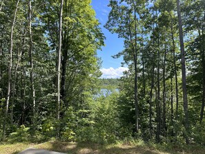 View from back patio overlooking Furnace Lake (no lake access) in the summer 