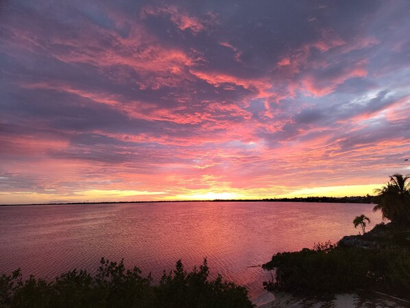 Front porch view of sunset