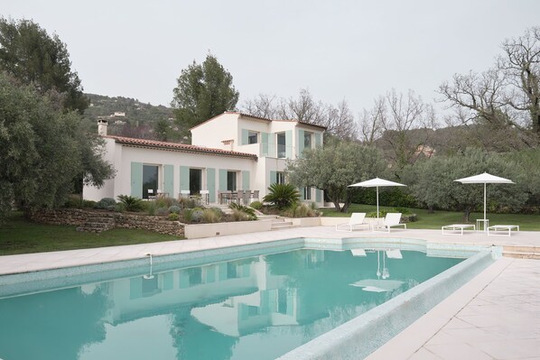 View of the villa from the pool area