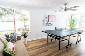 Bring on the competition with a game of ping pong.