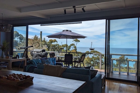 Perched above Pirates Bay, Crows Nest's view is absolutely breathtaking