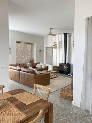 Open plan living with two large living areas