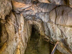 Mine tunnel filled with water