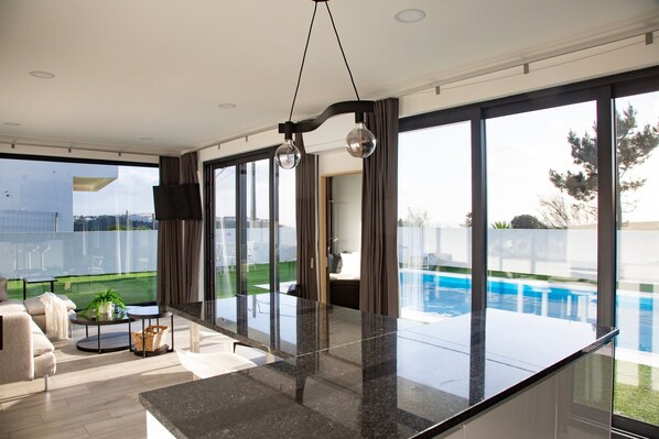 Living room - walk out to the pool