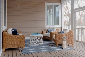 Screen porch, with dining for 6pp