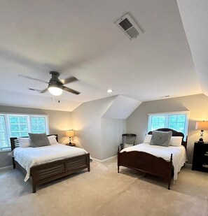 Dual Queens, upstairs, ensuite full bath