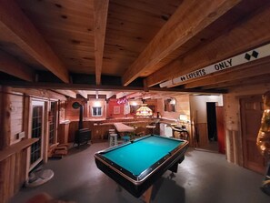 Plenty of fun for everyone.  Extra sleeping in the game room Twin trundle beds.