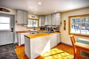 Open floor plan lets you cook and still engage with others.