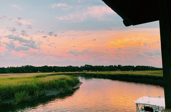 View of the marsh from the fixed dock