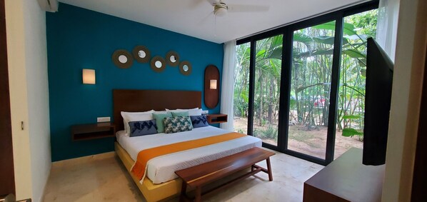 Bedroom with king sized bed