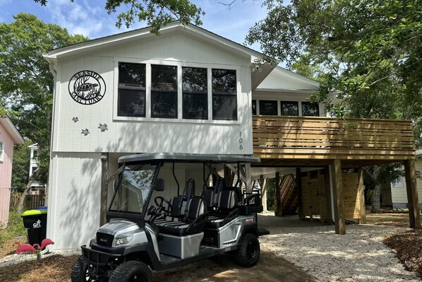 Golf cart available with your stay at this beautifully renovated beach home