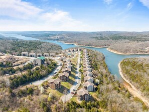 This condo sits on a hill right by Table Rock Lake!