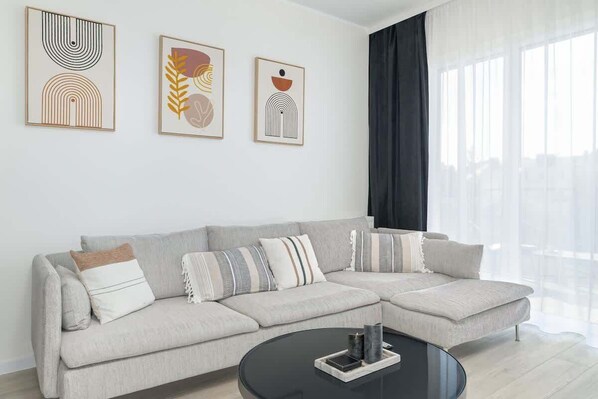 Living room with television